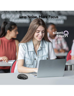 Ratón Inalámbrico Silencioso TECKNET 2.4G 6 DPI Ajustables Negro 2