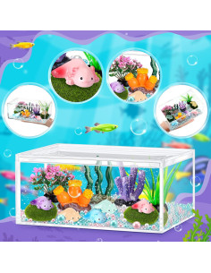 Kit DIY Axolotl Brilla en la Oscuridad HyDren - Mini Acuario 2