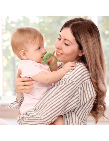 Paquete de 2 Juguetes de Dentición para Bebés Silicona 0-12 Meses