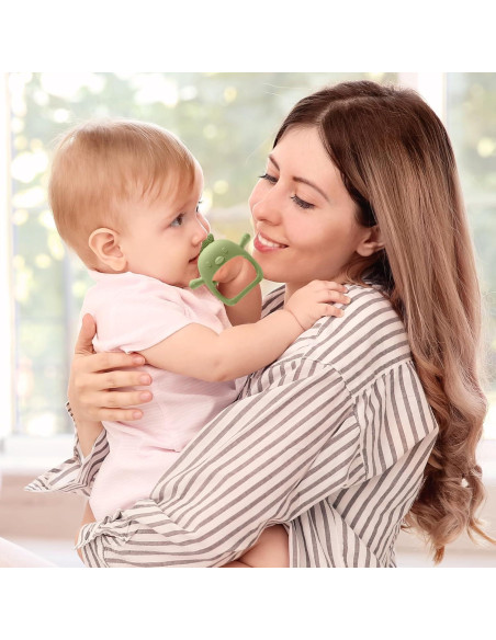 Paquete de 2 Juguetes de Dentición para Bebés Silicona 0-12 Meses Paquete de 2 Juguetes de Dentición para Bebés Silicona 0-12 Meses
