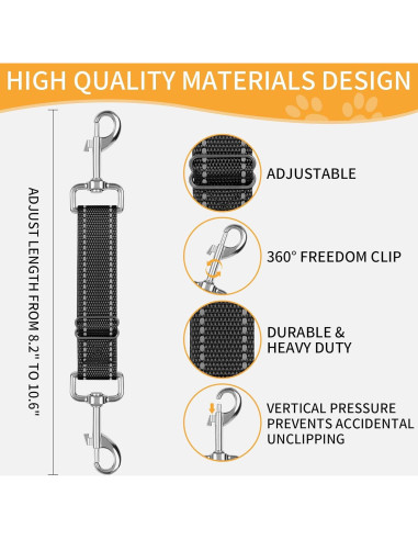 2 Clips de Seguridad para Collar de Perro Woosuke Ajustables