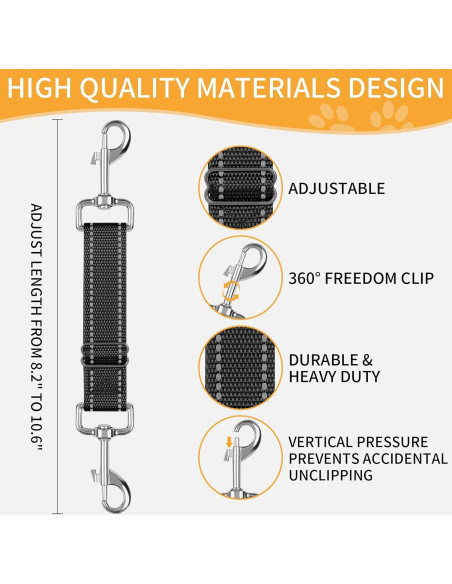 2 Clips de Seguridad para Collar de Perro Woosuke Ajustables