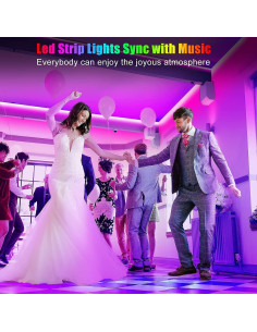 Tira LED 15,24 m Keepsmile RGB Control APP Bluetooth 2