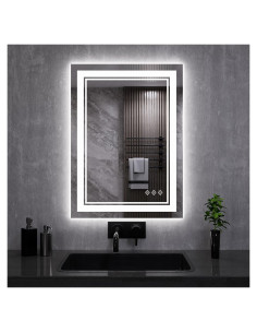 Espejo LED VanPokins 71x50 cm Antivaho Iluminación Gradiente