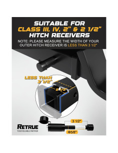 Cerradura de Enganche de Remolque RETRUE 5/8" Ajustable 3-3.5" 2