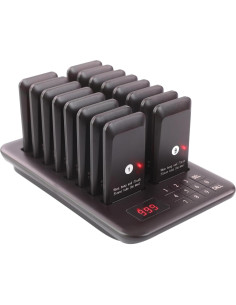 Sistema de Pagers Inalámbricos LOUIKENE 16 Pagers 300m 2