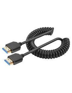 Cable HDMI Enrollado Duttek 8K 1.8M Ultra Delgado 48Gbps