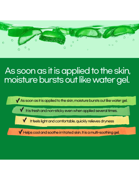 Gel Calmante de Aloe Vera Orgánico by.H - Hidratante 98% Puro