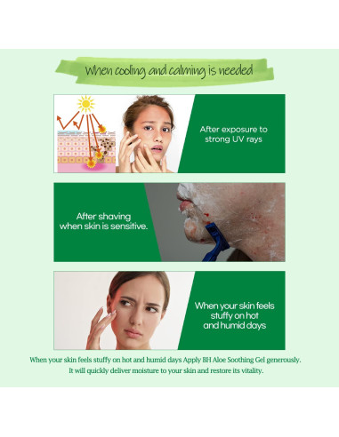 Gel Calmante de Aloe Vera Orgánico by.H - Hidratante 98% Puro