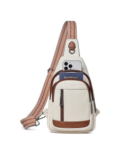 Bolso Bandolera de Cuero Vegano para Mujeres 17x10x29cm