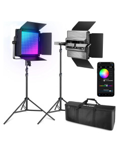 Kit de Iluminación LED NEEWER RGB1200 con Trípodes y Bolsa