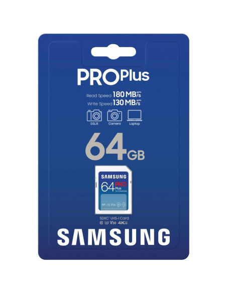 Tarjeta de Memoria SDXC Samsung PRO Plus 64GB 180MB/s