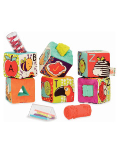 Bloques de Construcción de Tela B. toys - ABC Suaves 6 Pzs