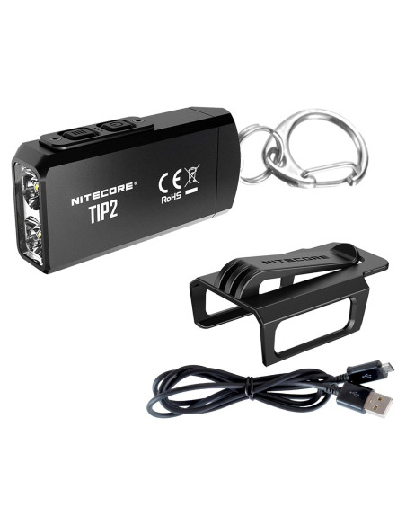 Linterna de llavero Nitecore TIP2, 720 lúmenes, recargable USB