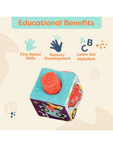 Bloques de Construcción de Tela B. toys - ABC Suaves 6 Pzs