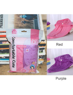 Toallas de Microfibra para Secar el Cabello ADOGO - 2 Unidades Rosa y Púrpura 2