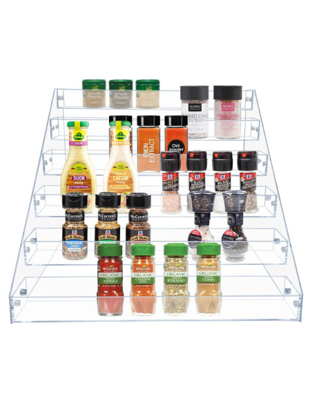 Estante de Especias en Capas PMMASTO 6 Niveles Acrílico Claro