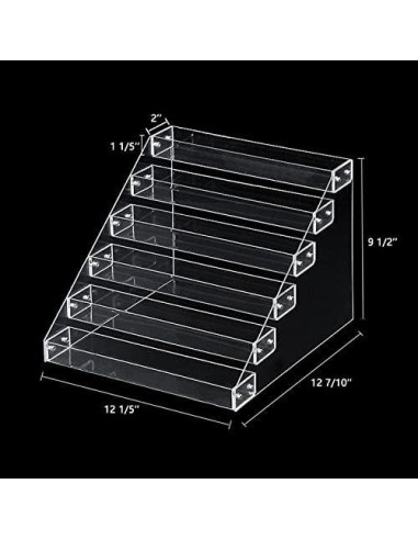 Estante de Especias en Capas PMMASTO 6 Niveles Acrílico Claro