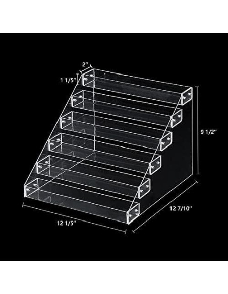 Estante de Especias en Capas PMMASTO 6 Niveles Acrílico Claro