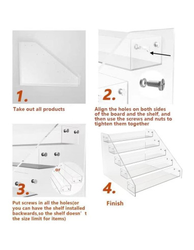 Estante de Especias en Capas PMMASTO 6 Niveles Acrílico Claro