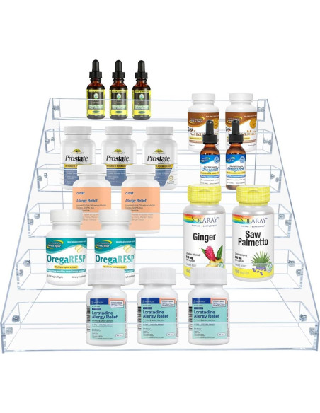 Estante de Especias en Capas PMMASTO 6 Niveles Acrílico Claro