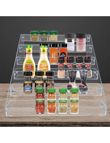 Estante de Especias en Capas PMMASTO 6 Niveles Acrílico Claro