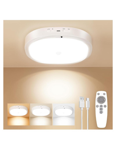 Luz de Techo Inalámbrica KNHUOS con Sensor de Movimiento 550LM