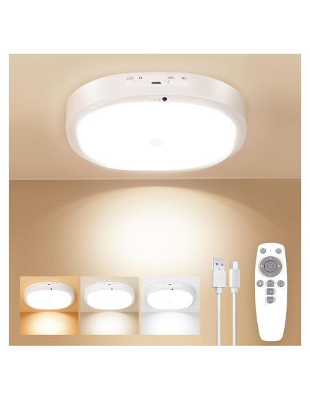 Luz de Techo Inalámbrica KNHUOS con Sensor de Movimiento 550LM