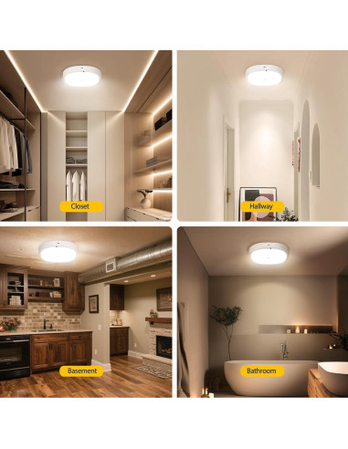 Luz de Techo Inalámbrica KNHUOS con Sensor de Movimiento 550LM