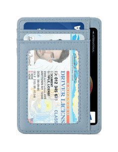 Billetera Slim Minimalista ARCWOR con Bloqueo RFID Azul 2
