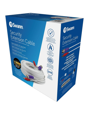 Cable Coaxial BNC Swann 30 m para Cámara de Seguridad CCTV