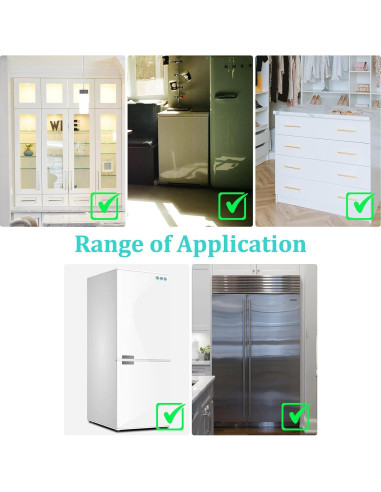 Cerradura de Refrigerador Jetec 4 Piezas con 8 Llaves Blanca