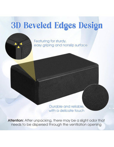 Juego de 5 Accesorios de Yoga RoundFunny - Bloques, Almohadillas y Correa