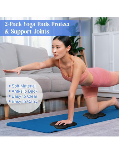 Juego de 5 Accesorios de Yoga RoundFunny - Bloques, Almohadillas y Correa