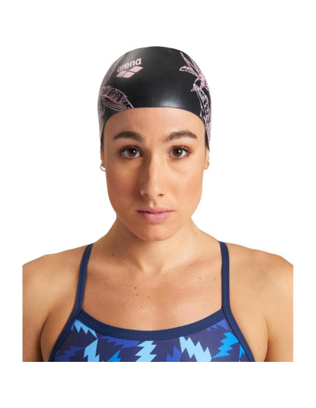 Gorro de natación Arena Sirene de silicona para cabello largo
