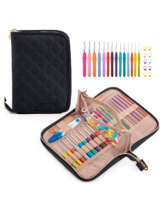 Juego de Ganchillos de Crochet MYBAGZING con Estuche - 14 Piezas