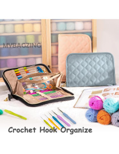 Juego de Ganchillos de Crochet MYBAGZING con Estuche - 14 Piezas 2