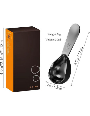 Cuchara Medidora de Café 30ml Acero Inoxidable ITXIYC