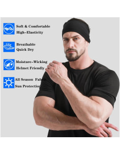 Banda para Correr DEMIL Unisex, Absorbente y Elástica, 11.5 cm 2