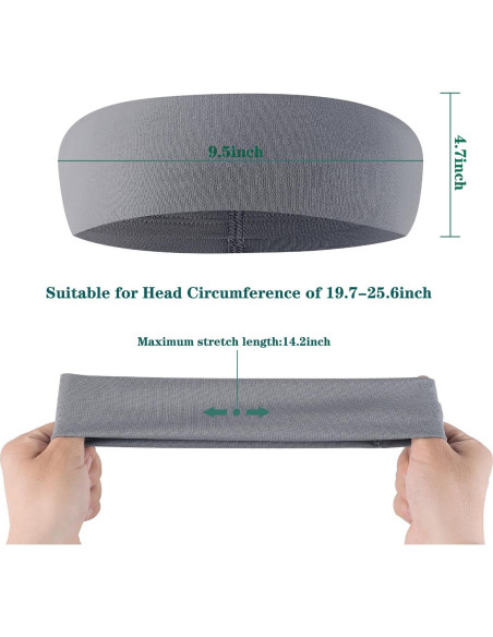 Banda para Correr DEMIL Unisex, Absorbente y Elástica, 11.5 cm