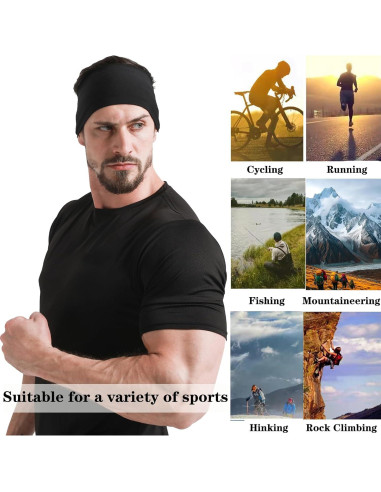 Banda para Correr DEMIL Unisex, Absorbente y Elástica, 11.5 cm