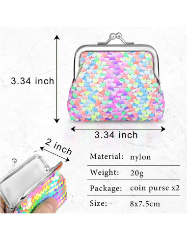 Monedero de Nylon y Lentejuelas 2 Piezas para Niñas