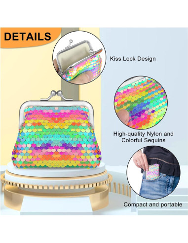 Monedero de Nylon y Lentejuelas 2 Piezas para Niñas