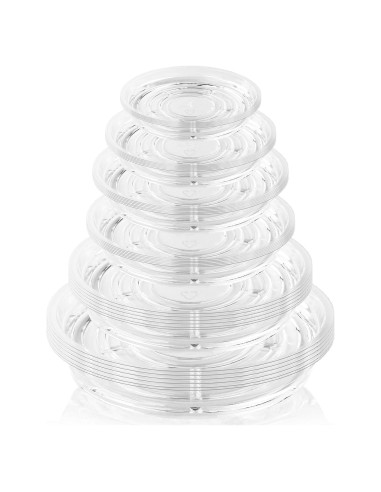 Paquete de 36 platos transparentes UltraOutlet para plantas