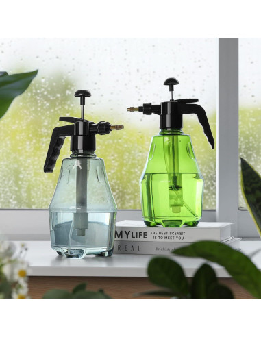 Botella Spray Neblina Fina T4U 1.5L Verde para Jardinería