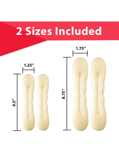 Fabricante de Moño de Espuma HAWWWY - Paquete de 4 para Cabello Rubio