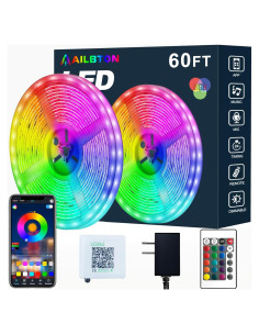 Tiras de Luz LED AILBTON 18 m RGB Control Remoto Bluetooth