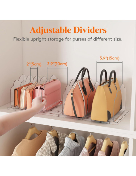 Organizador de Bolsos Lifewit 2 Piezas Ajustables Transparente