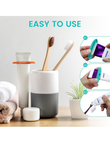 5 Exprimidores de Tubo de Pasta de Dientes SMLBJUTE - Plástico Duradero