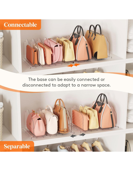Organizador de Bolsos Lifewit 2 Piezas Ajustables Transparente